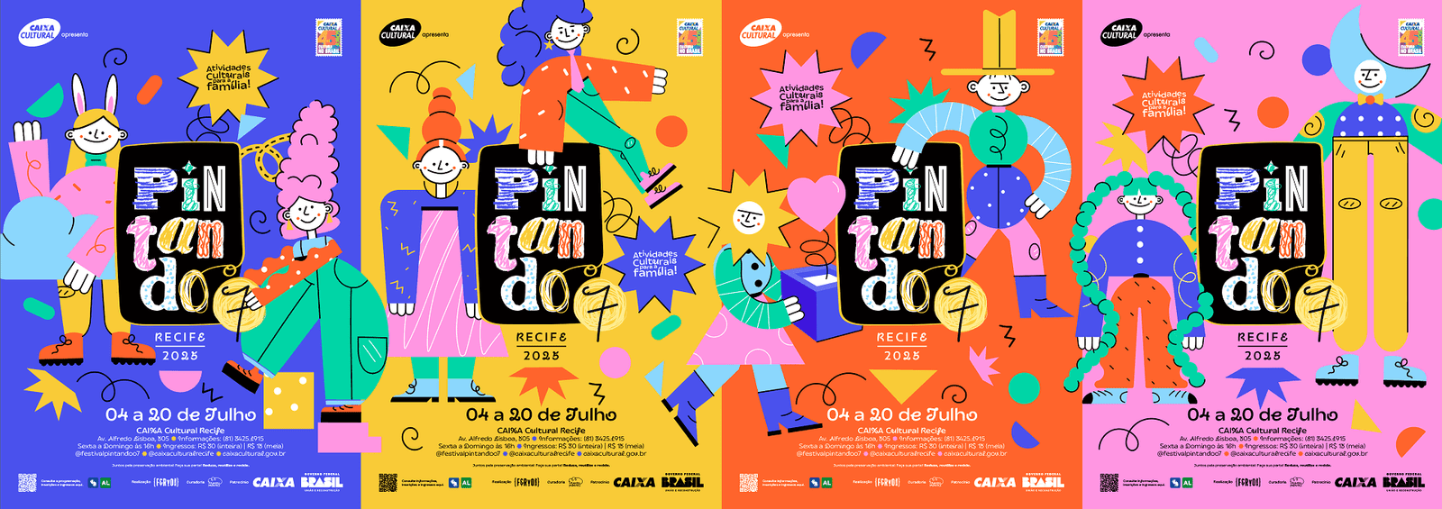 Cartazes do Festival Pintando o 7
